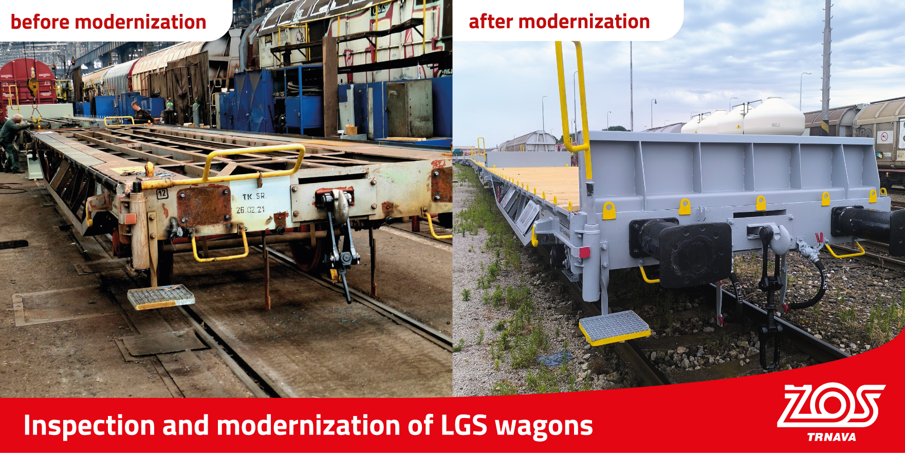 Inspection and modernization of LGS wagons ZOS Trnava